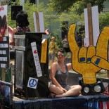 The back of the Women in the Hall float